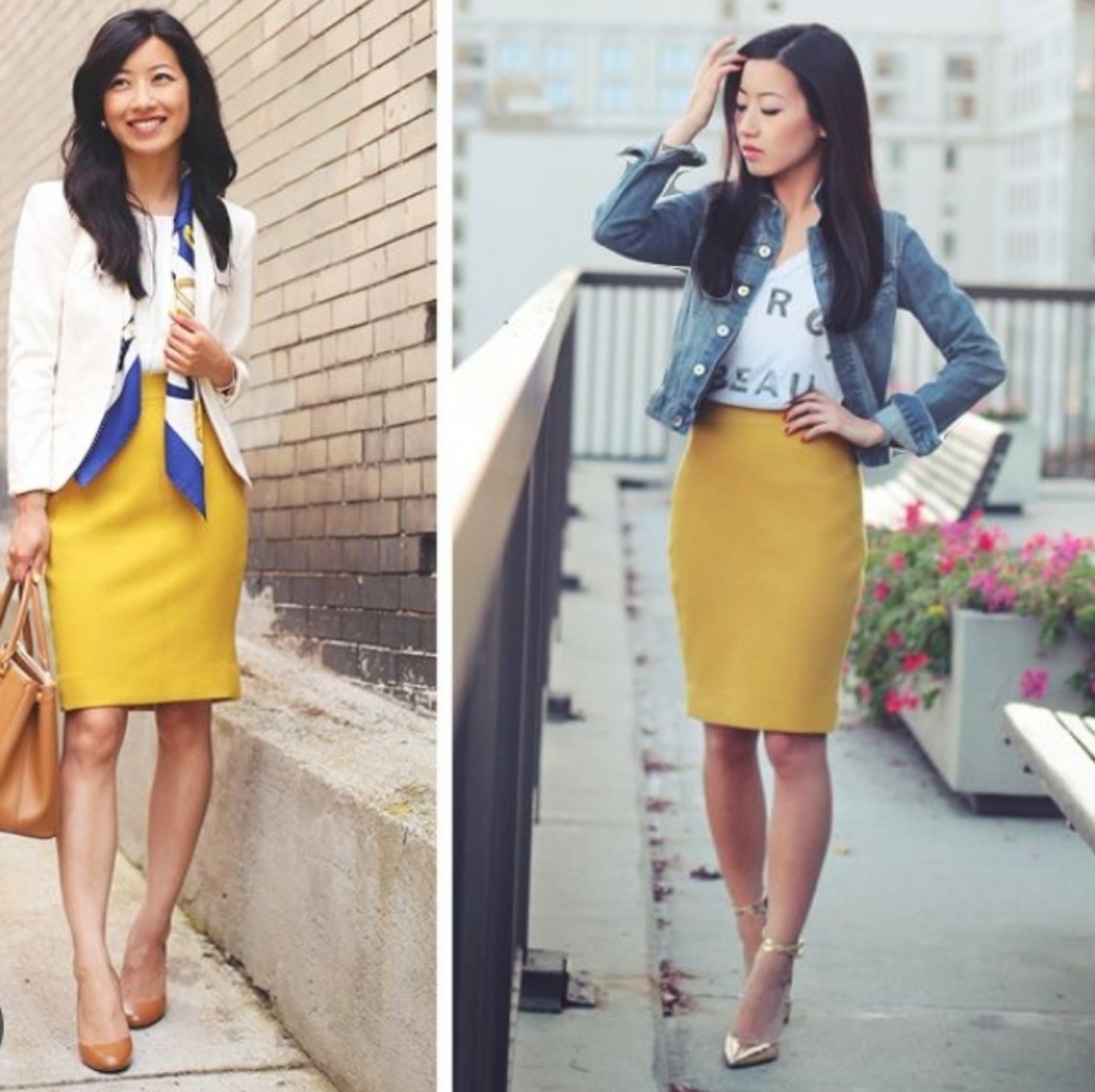 🌠Zaful mustard yellow mini skirt